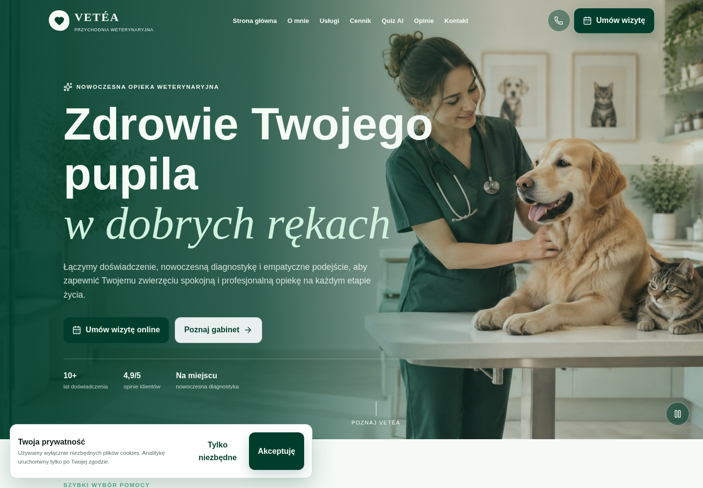 Widok strony VETÉA